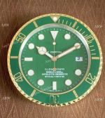 Rolex Submariner Dealers Clock Gold and Green Rolex Wall Clock Replica